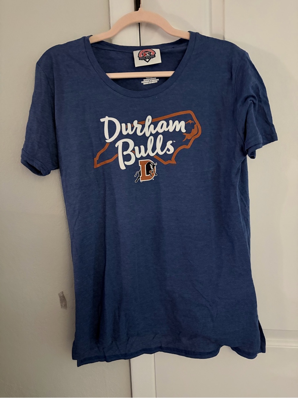 Durham Bulls Women's Short Sleeve Tee - Blue size medium